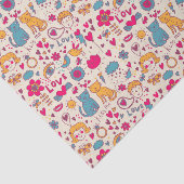 Buntes romantisches Muster Seidenpapier (Ausschnitt)