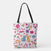 Buntes romantisches Muster Tasche (Rückseite)