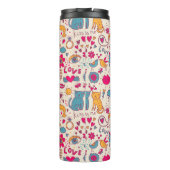 Buntes romantisches Muster Thermosbecher (Rückseite)