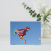 Buntes Roostesr Postkarte (Stehend Vorderseite)