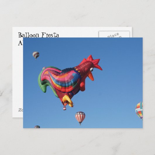 Buntes Roostesr Postkarte (Vorne/Hinten)