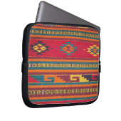 Buntes rotes aztekisches Muster Laptopschutzhülle (Vorne Rechts)