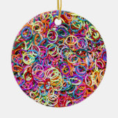 Buntes Rubberbands Keramikornament (Vorne)