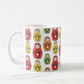 Buntes russisches Puppen-Muster Kaffeetasse (Links)