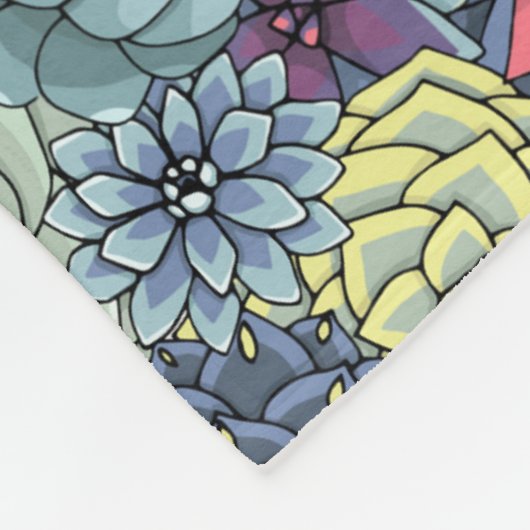 Buntes saftiges Muster Fleecedecke (Ecke)