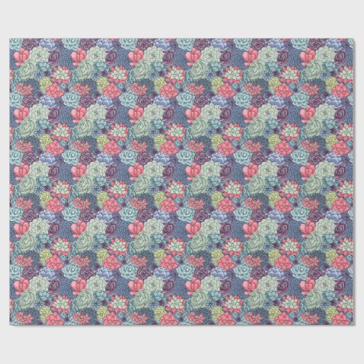 Buntes saftiges Muster Geschenkpapier (Flach)