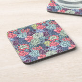 Buntes saftiges Muster Getränkeuntersetzer (Linke Seite)