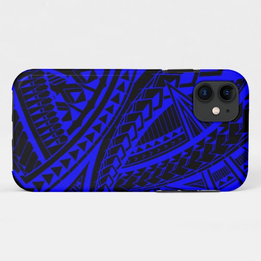 Buntes samoaisches Tätowierungsmuster Case-Mate iPhone Hülle (Rückseite (Horizontal))