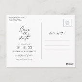 Buntes Save The Date Postkarte (Rückseite)