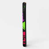 Buntes Schädelmuster im Schwarzen Case-Mate iPhone Hülle (Hinten/Links)