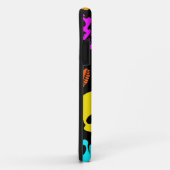 Buntes Schädelmuster im Schwarzen Case-Mate iPhone Hülle (Hinten/Rechts)