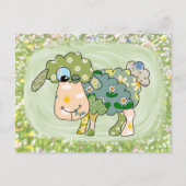 Buntes Schaf Postkarte (Vorderseite)