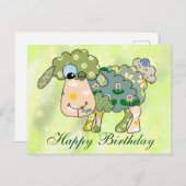 Buntes Schaf Postkarte (Vorne/Hinten)
