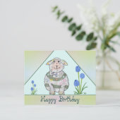 Buntes Schaf Postkarte (Stehend Vorderseite)