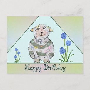 Buntes Schaf Postkarte