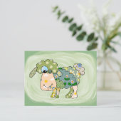 Buntes Schaf Postkarte (Stehend Vorderseite)