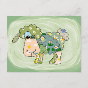 Buntes Schaf Postkarte