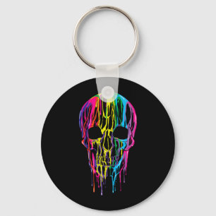 Buntes schmelzendes Totenkopf-Halloween-Jungen-Reg Schlüsselanhänger