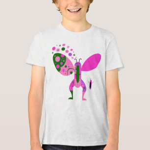 Buntes Schmetterling-Grafik-T-Shirt Tri-Blend Shirt