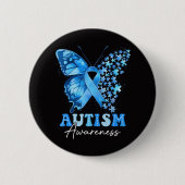 Buntes Schmetterling-Puzzle Button (Vorderseite)