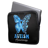 Buntes Schmetterling-Rätsel Laptopschutzhülle (Vorderseite Links)