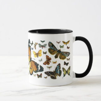 Buntes Schmetterlingeantiquarian-Bild-Lesezeichen Tasse