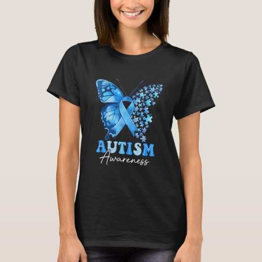 Buntes Schmetterlingspuzzle T-Shirt (Vorderseite)