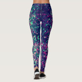 Buntes Schmutz-Kaleidoskop-Muster Leggings (Rückseite)