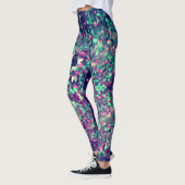 Buntes Schmutz-Kaleidoskop-Muster Leggings (Links)
