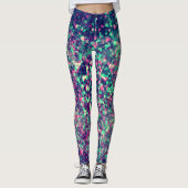 Buntes Schmutz-Kaleidoskop-Muster Leggings (Vorderseite)