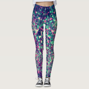 Buntes Schmutz-Kaleidoskop-Muster Leggings