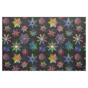Buntes Schneeflocke-Winter-Weihnachtshübsches Stoff