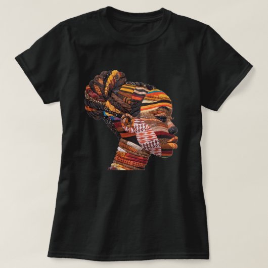 Buntes Schwarzes Frauen T-Shirt feiern (Design vorne)