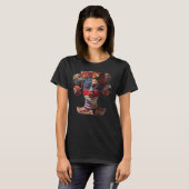 Buntes Schwarzes Frauen T-Shirt feiern (Vorne ganz)