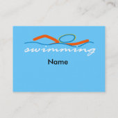 Buntes Schwimmen-Symbol Visitenkarte (Rückseite)