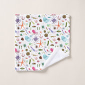 Buntes Seeleben Badhandtuch Set (Waschlappen)