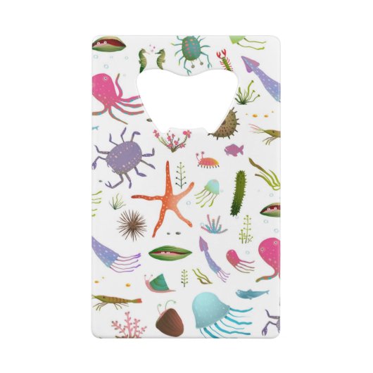 Buntes Seeleben Geldbeutel Flaschenöffner (Rückseite)