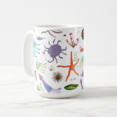 Buntes Seeleben Kaffeetasse (Vorderseite Links)