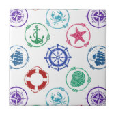 Buntes Seemuster Fliese (Vorderseite)