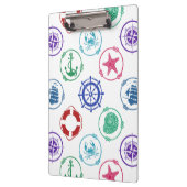 Buntes Seemuster Klemmbrett (Links)