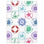 Buntes Seemuster Klemmbrett (Rückseite)