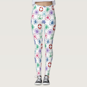 Buntes Seemuster Leggings
