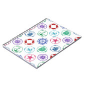 Buntes Seemuster Notizblock (Linke Seite)