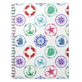 Buntes Seemuster Notizblock (Vorderseite)