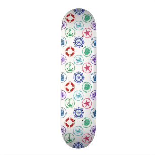 Buntes Seemuster Skateboard
