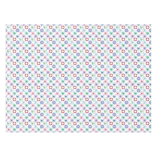 Buntes Seemuster Tischdecke (Vorderseite (Horizontal))