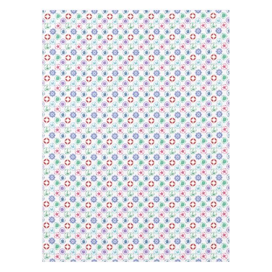 Buntes Seemuster Tischdecke (Vorderseite)