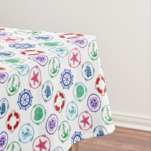 Buntes Seemuster Tischdecke