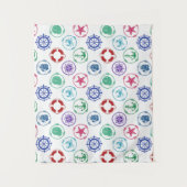 Buntes Seemuster Wandteppich (Vorderseite)