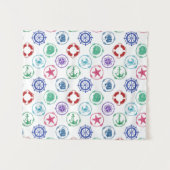 Buntes Seemuster Wandteppich (Vorderseite (Horizontal))